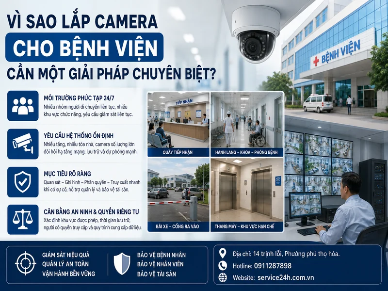 Vì sao lắp camera cho bệnh viện cần một giải pháp chuyên biệt?