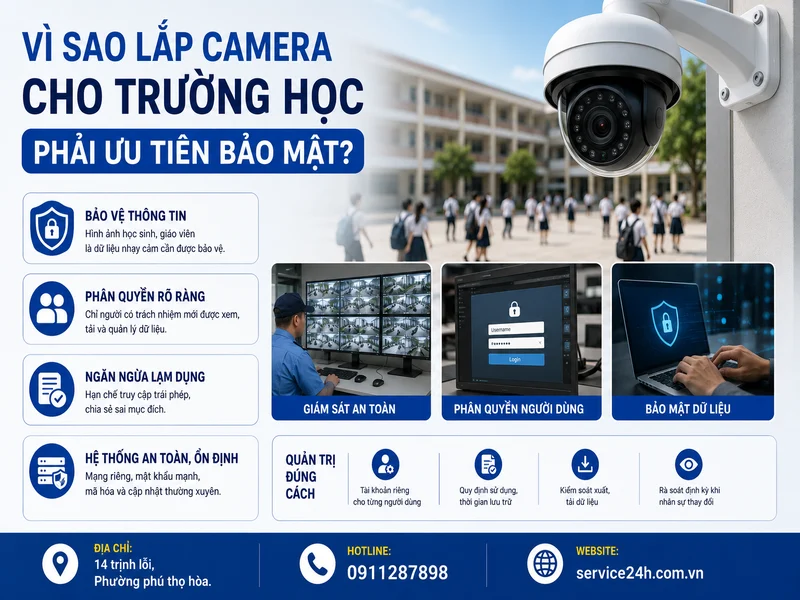 Vì sao lắp camera cho trường học phải ưu tiên bảo mật?