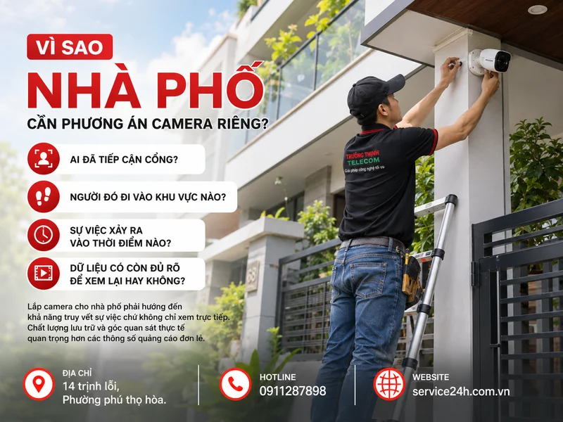 Vì sao nhà phố cần một phương án camera riêng?