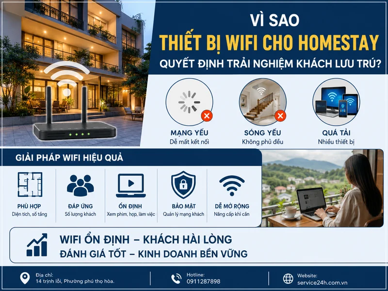 Vì sao thiết bị wifi cho homestay quyết định trải nghiệm khách lưu trú?