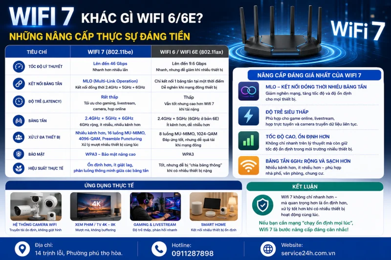 Wifi 7 khác gì Wifi 6/6E? Những nâng cấp thực sự đáng tiền