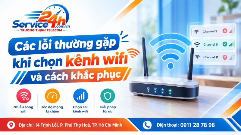 Các lỗi thường gặp khi chọn kênh wifi và cách khắc phục