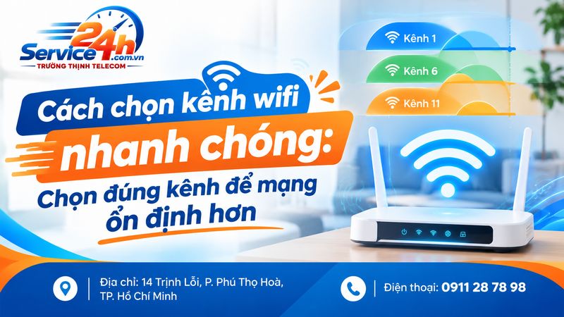 Cách chọn kênh wifi nhanh chóng: Chọn đúng kênh để mạng ổn định hơn