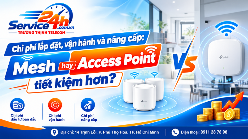 Chi phí lắp đặt, vận hành và nâng cấp: Mesh hay Access Point tiết kiệm hơn?