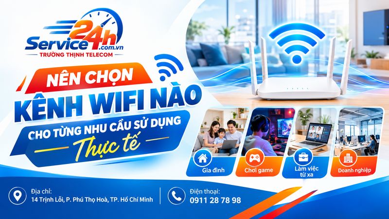 Nên chọn kênh wifi nào cho từng nhu cầu sử dụng thực tế