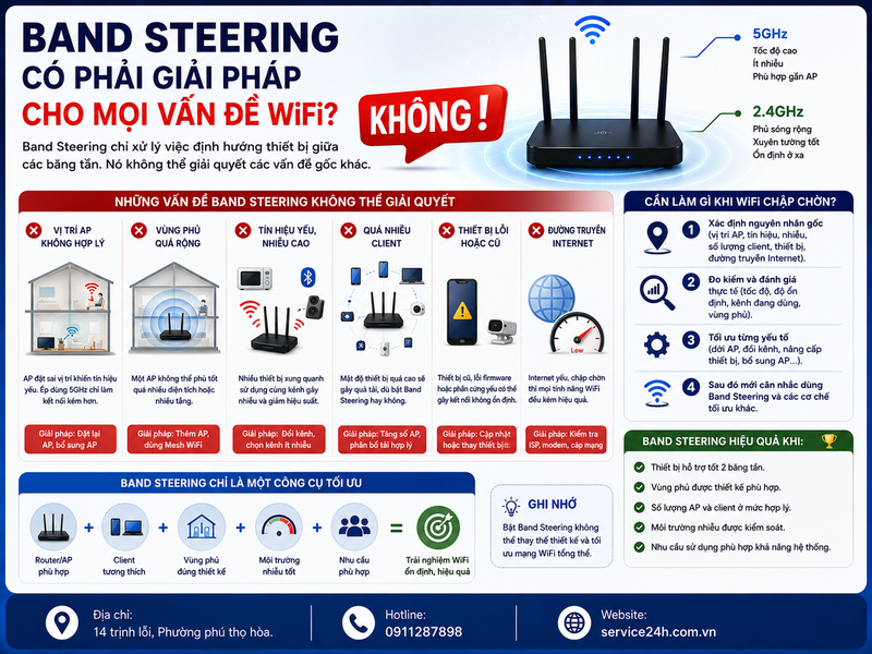 Band Steering có phải giải pháp cho mọi vấn đề WiFi không?