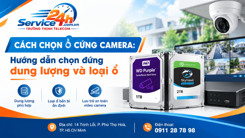 Cách chọn ổ cứng camera: Hướng dẫn chọn đúng dung lượng và loại ổ
