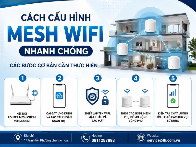 Cách cấu hình Mesh Wifi nhanh chóng: Các bước cơ bản cần thực hiện