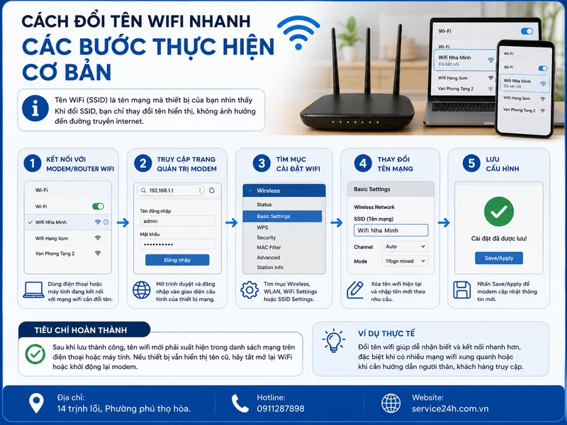 Cách đổi tên wifi nhanh: Các bước thực hiện cơ bản