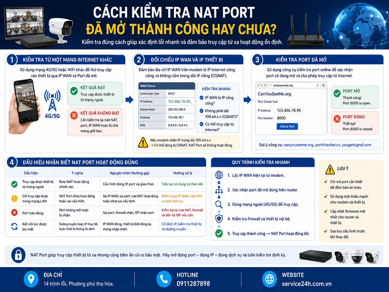 Cách kiểm tra NAT Port đã mở thành công hay chưa