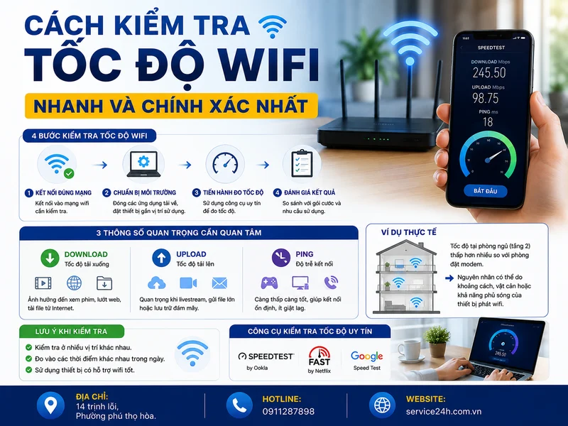 Cách kiểm tra tốc độ wifi nhanh và chính xác nhất