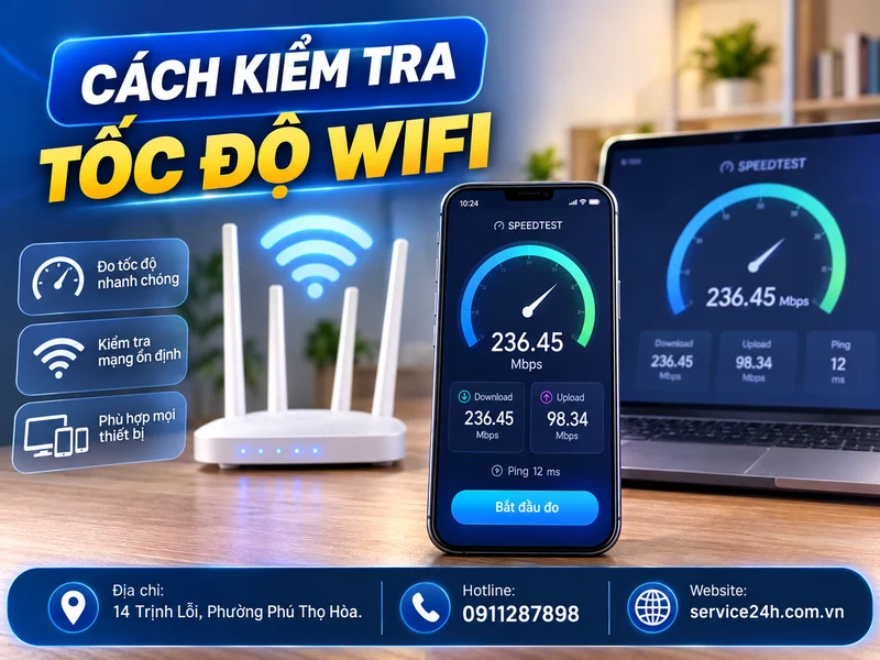 Cách kiểm tra tốc độ wifi