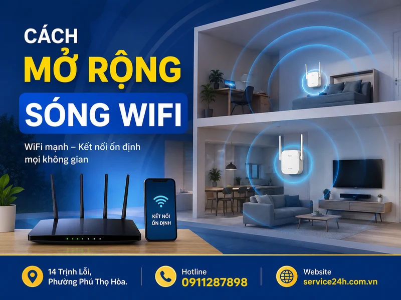 Cách mở rộng sóng wifi