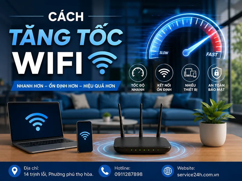 Cách tăng tốc wifi