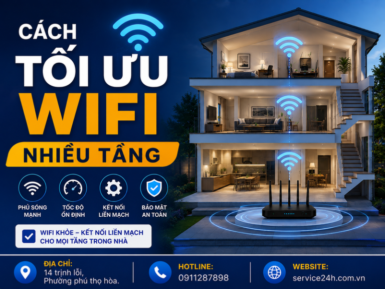 Cách tối ưu wifi nhiều tầng