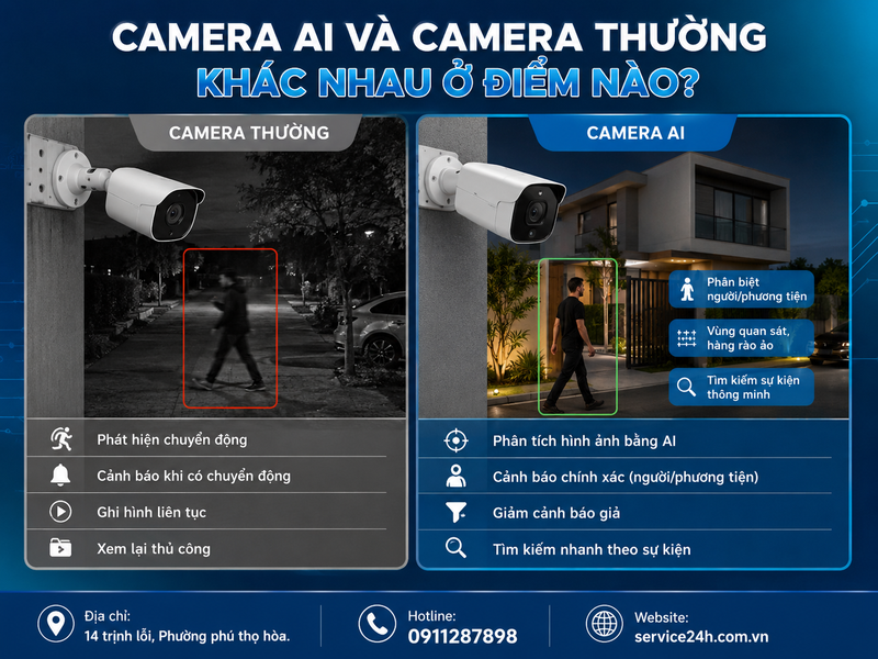 Camera AI và camera thường khác nhau ở điểm nào?