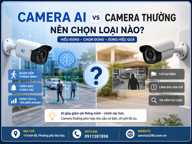 Camera AI và camera thường