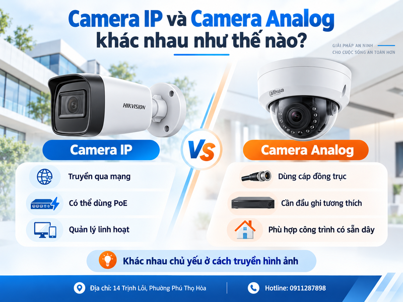 Camera IP hay Analog: Chọn loại nào nếu cần quyết định nhanh?