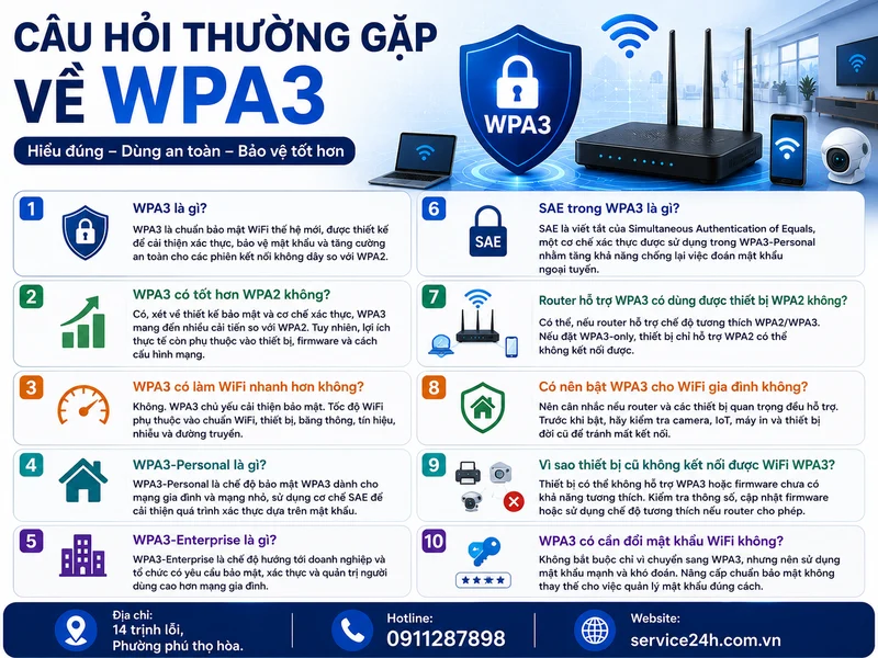 Câu hỏi thường gặp về WPA3