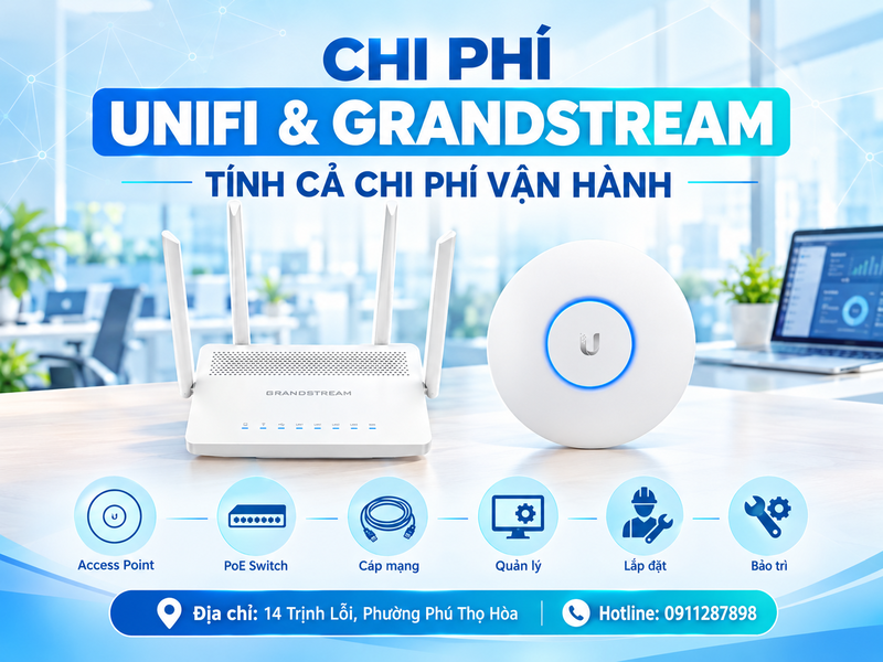 Chi phí UniFi và Grandstream: nên tính giá thiết bị hay tổng chi phí vận hành?