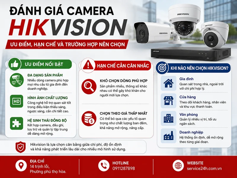 Đánh giá camera Hikvision: Ưu điểm, hạn chế và trường hợp nên chọn