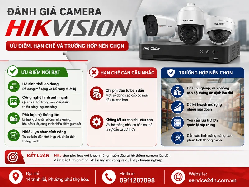 Đánh giá camera Hikvision: Ưu điểm, hạn chế và trường hợp nên chọn