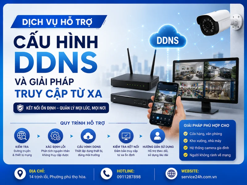 Dịch vụ hỗ trợ cấu hình DDNS và giải pháp truy cập từ xa