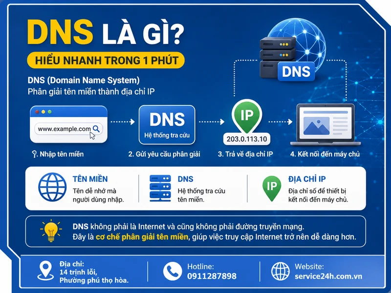 DNS là gì? Hiểu nhanh trong 1 phút