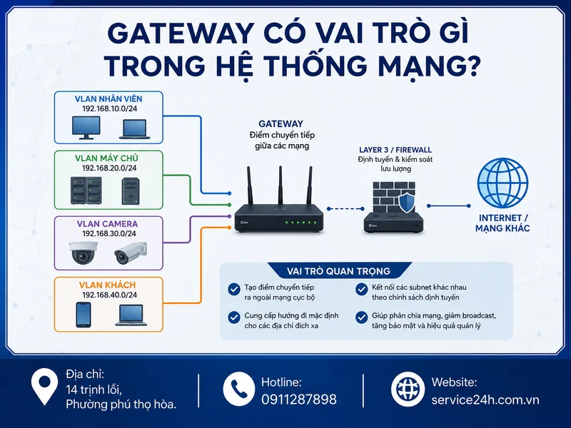 Gateway có vai trò gì trong hệ thống mạng?