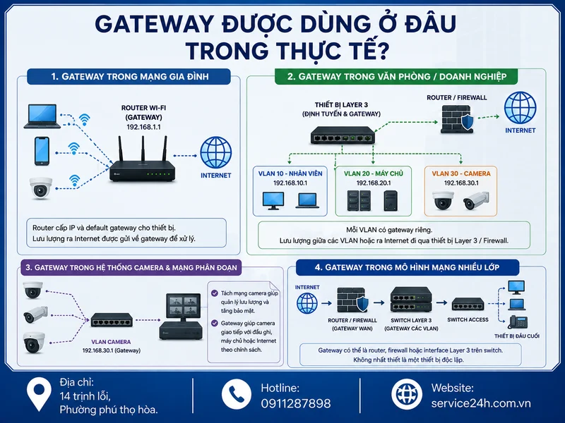 Gateway được dùng ở đâu trong thực tế?