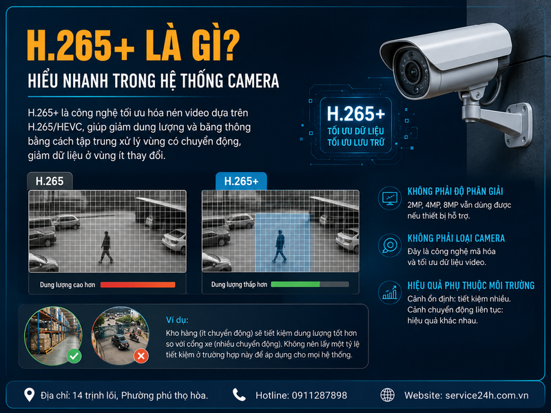 H.265+ là gì? Hiểu nhanh trong hệ thống camera