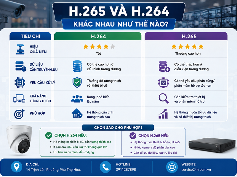 H.265 và H.264 khác nhau như thế nào?