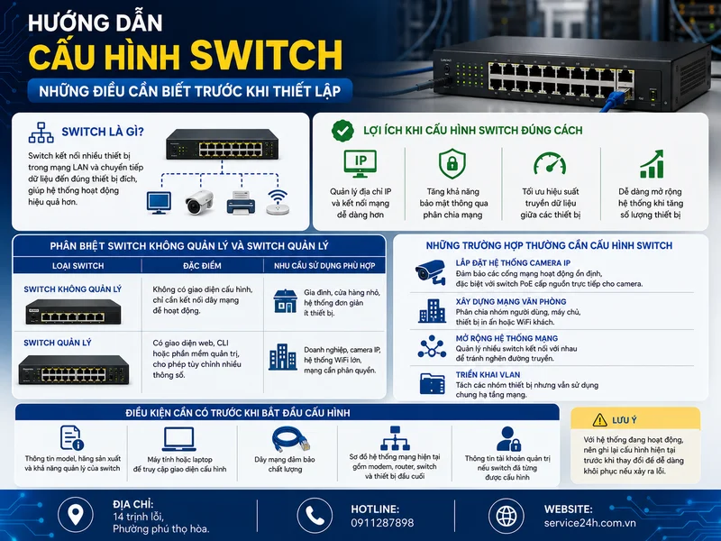 Hướng dẫn cấu hình switch: Những điều cần biết trước khi thiết lập