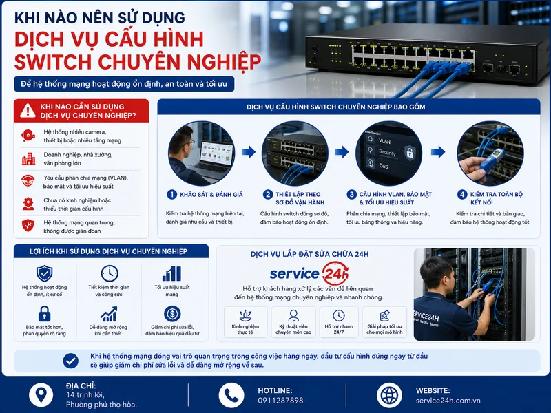 Khi nào nên sử dụng dịch vụ cấu hình switch chuyên nghiệp