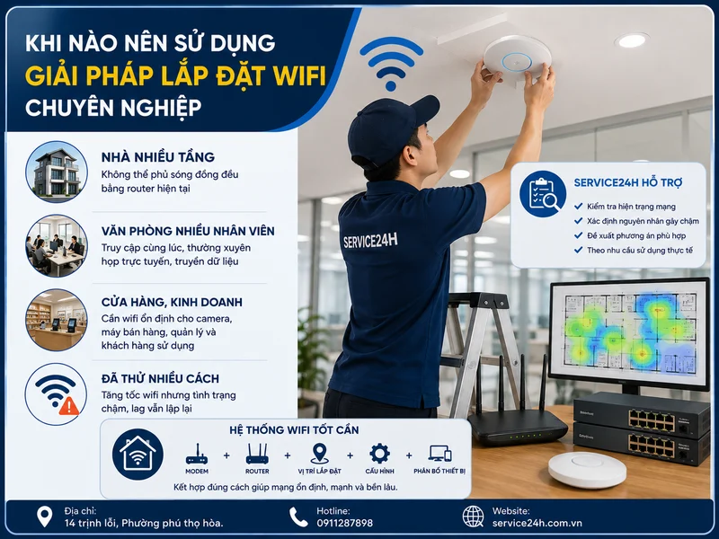 Khi nào nên sử dụng giải pháp lắp đặt wifi chuyên nghiệp