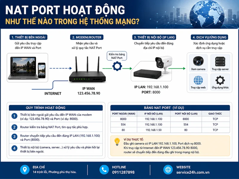 NAT Port hoạt động như thế nào trong hệ thống mạng?