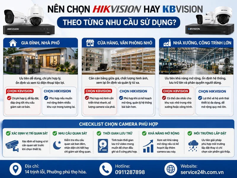 Nên chọn Hikvision hay KBVision theo từng nhu cầu sử dụng?