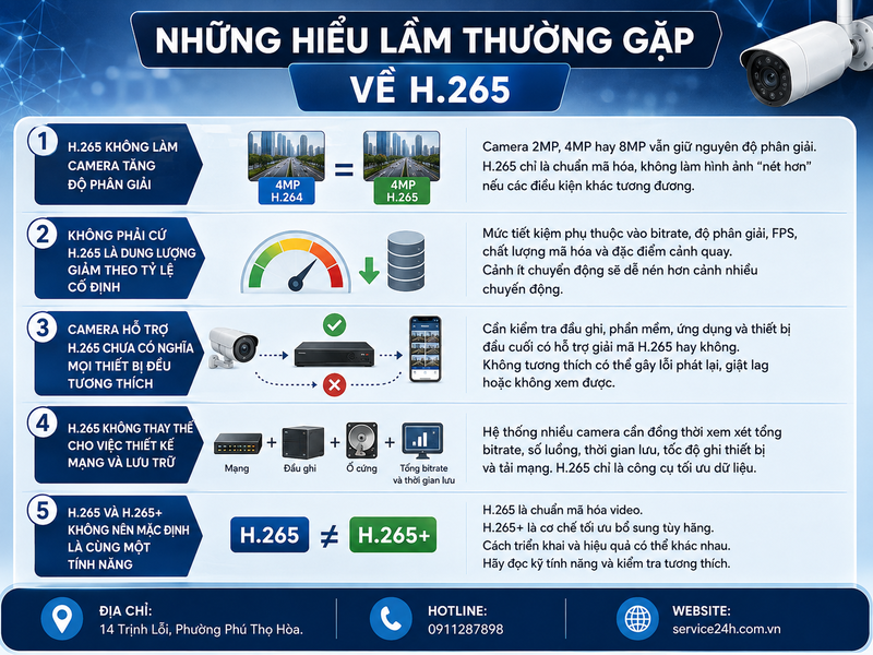 Những hiểu lầm thường gặp về H.265