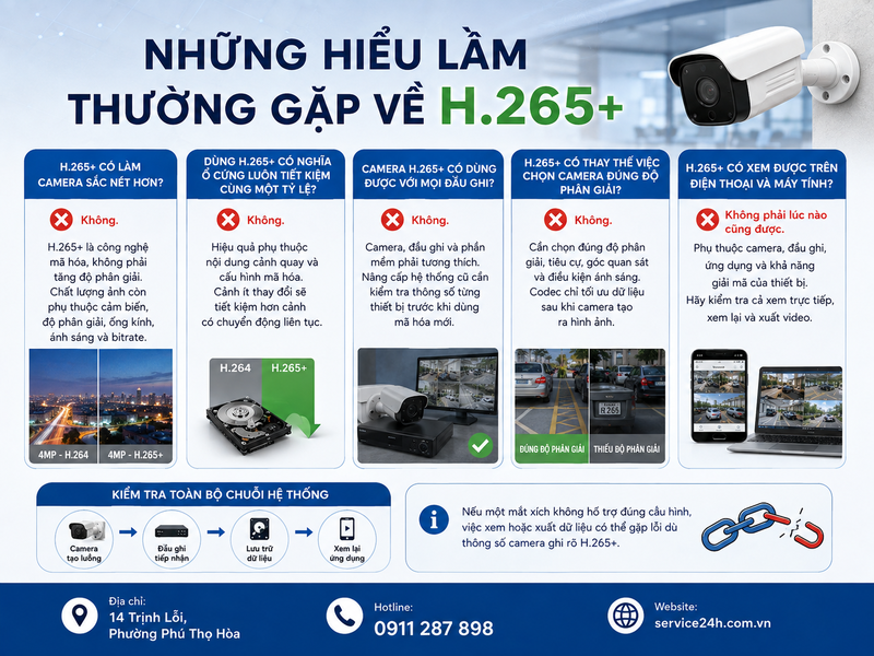 Những hiểu lầm thường gặp về H.265+