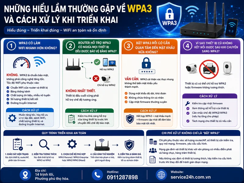 Những hiểu lầm thường gặp về WPA3 và cách xử lý khi triển khai