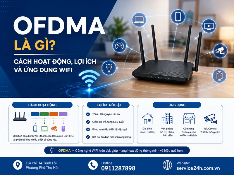 OFDMA là gì? Cách hoạt động, lợi ích và ứng dụng WiFi