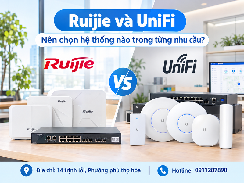 Ruijie và UniFi: Nên chọn hệ thống nào trong từng nhu cầu?