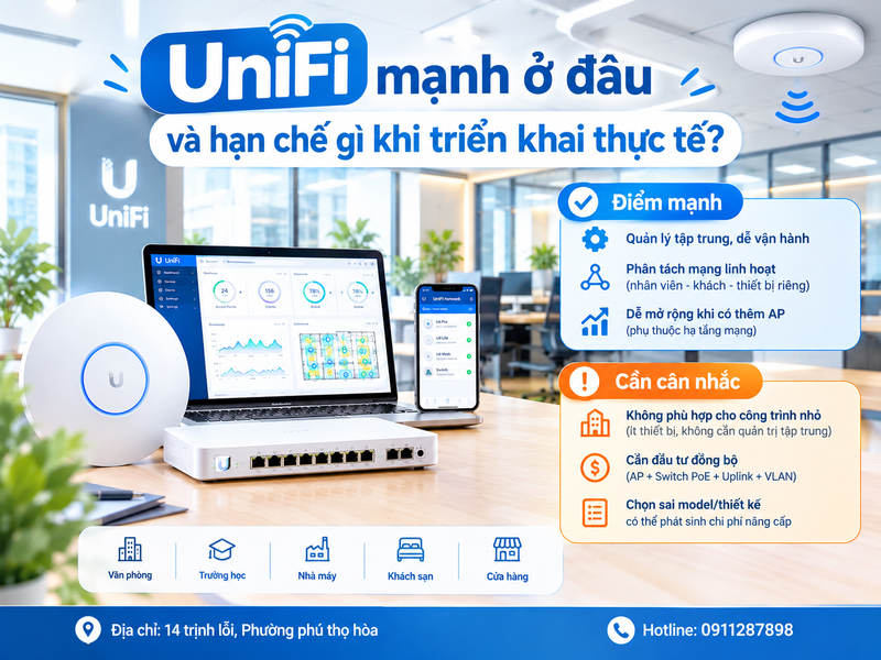 UniFi mạnh ở đâu và hạn chế gì khi triển khai thực tế?