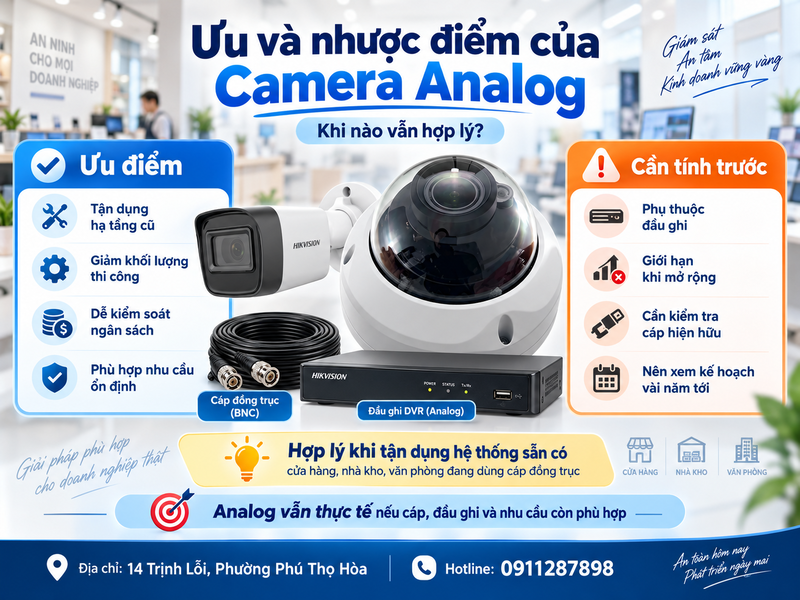 Ưu và nhược điểm của Camera Analog: Khi nào vẫn hợp lý?