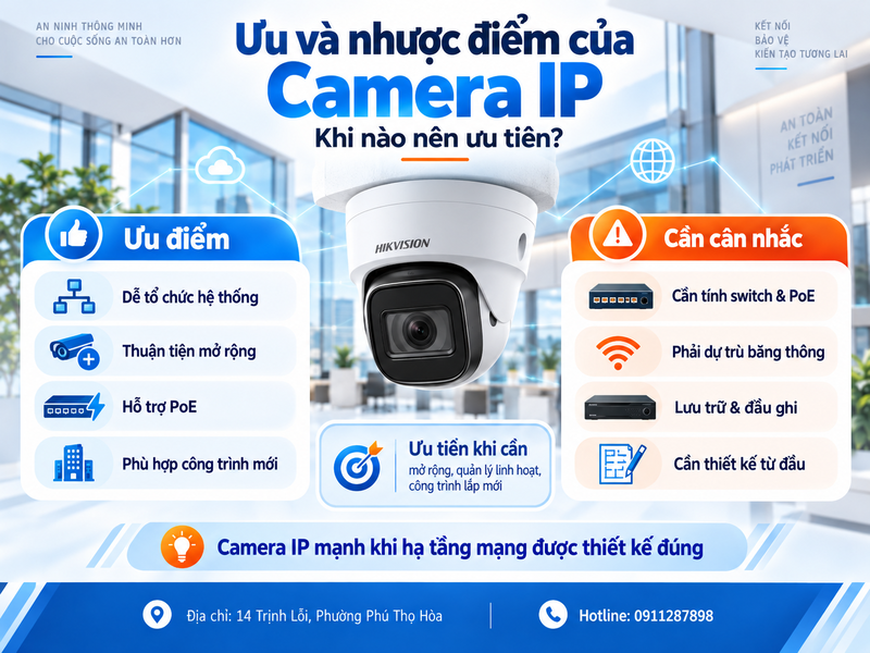 Ưu và nhược điểm của Camera IP: Khi nào nên ưu tiên?