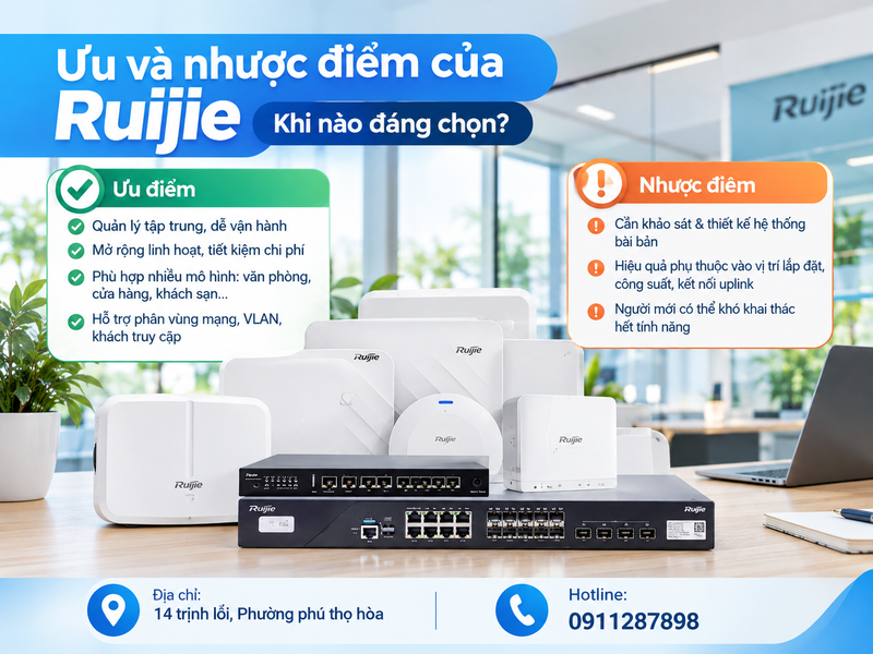 Ưu và nhược điểm của Ruijie: khi nào đáng chọn?
