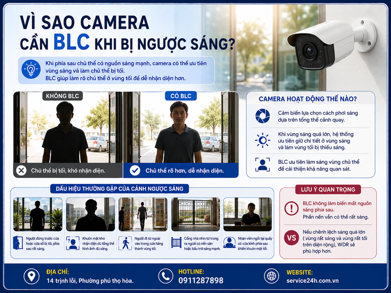 Vì sao camera cần BLC khi bị ngược sáng?