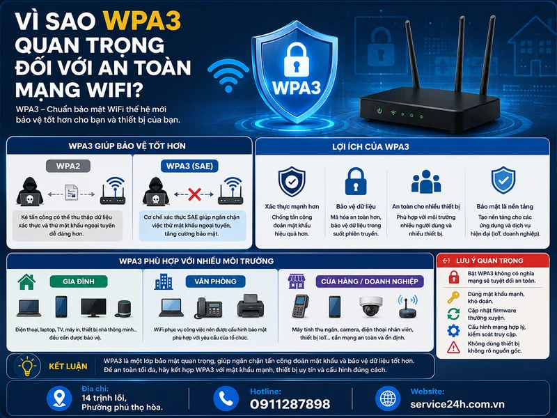 Vì sao WPA3 quan trọng đối với an toàn mạng WiFi?