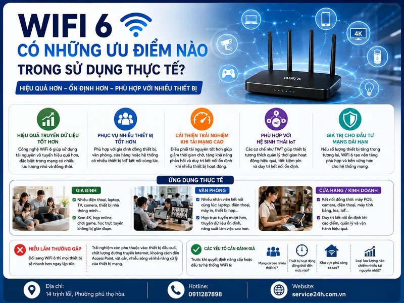 WiFi 6 có những ưu điểm nào trong sử dụng thực tế?