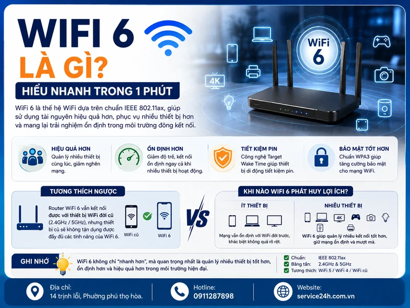WiFi 6 là gì? Hiểu nhanh trong 1 phút